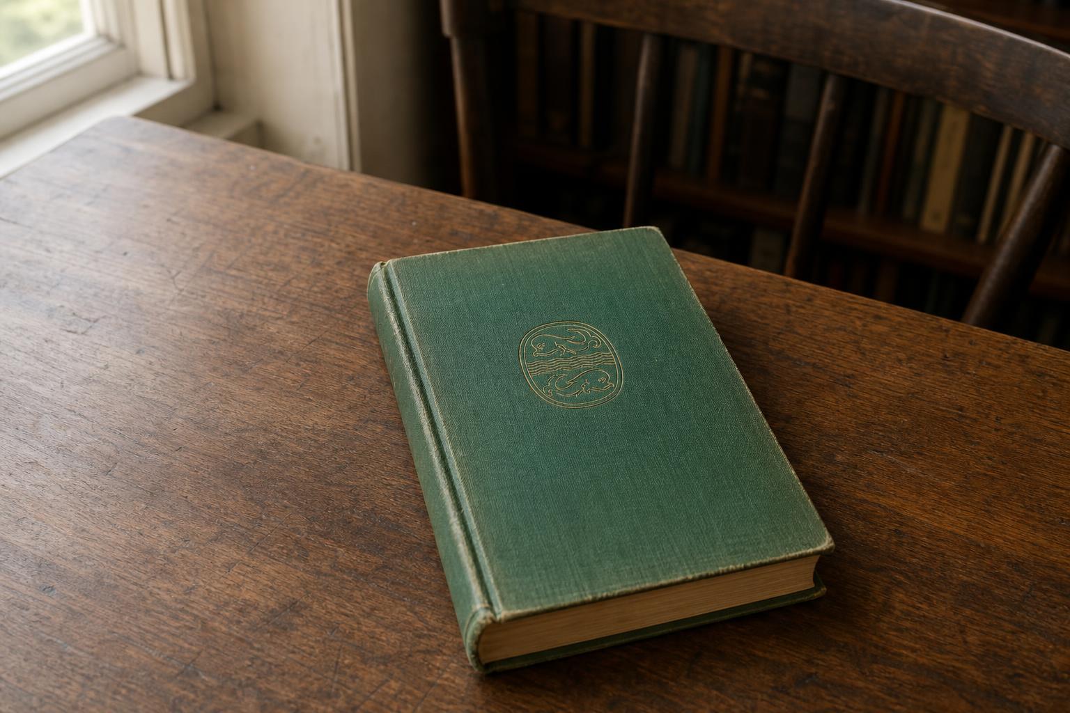 Rose Macaulay's Pleasure of Ruins lying on a quiet wooden table in soft natural light.