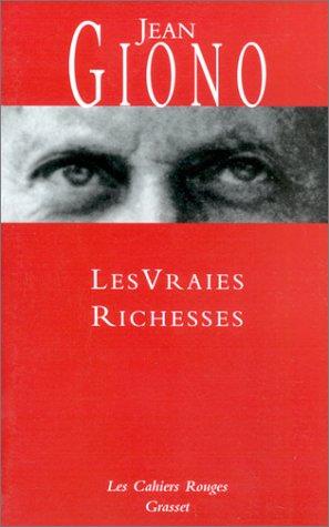 Cover for Les Vraies Richesses by Jean Giono