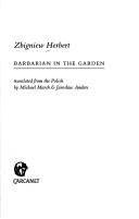 Cover for Barbarzyńca w ogrodzie by Zbigniew Herbert
