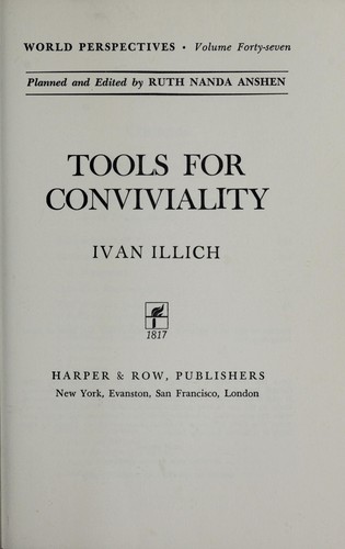 Cover for Tools for Conviviality by Ivan Illich