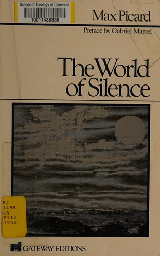 Cover for Die Welt des Schweigens by Max Picard