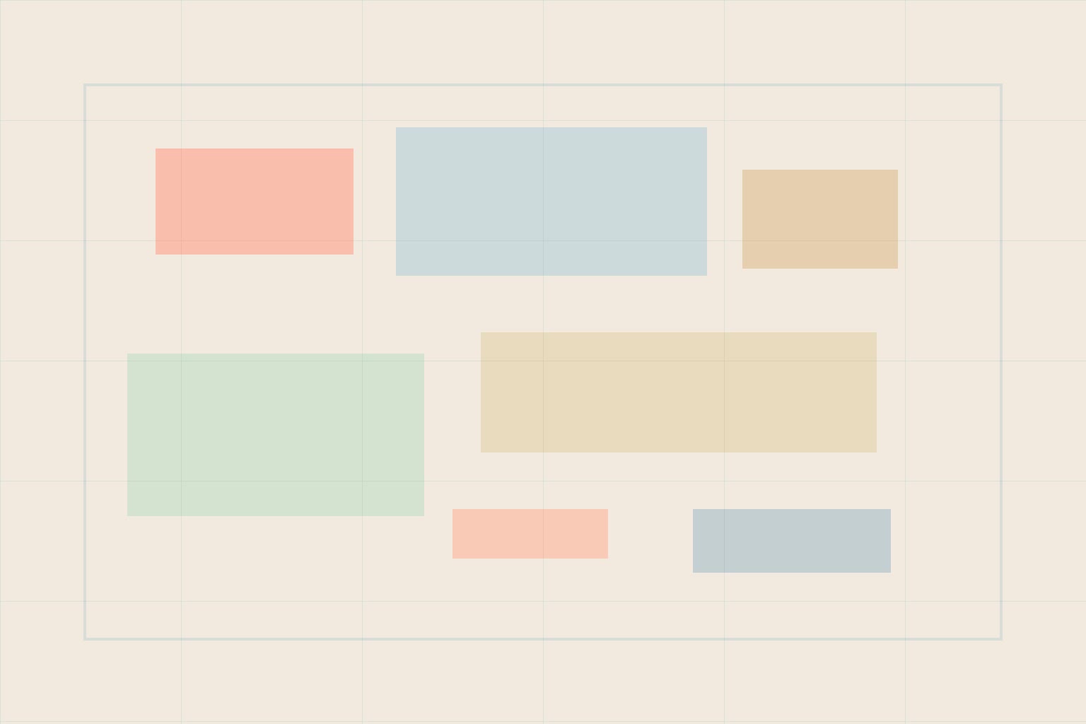 A restrained editorial diagram in warm paper tones: warning boxes, floodplain bands, and tariff blocks arranged like a world map that has become a ledger of exposure.